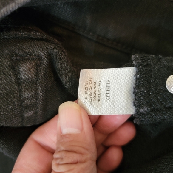 White House Black Market Women Slim Leg Dark Wash Jeans Sz M Whimsygoth Grunge - Picture 9 of 11